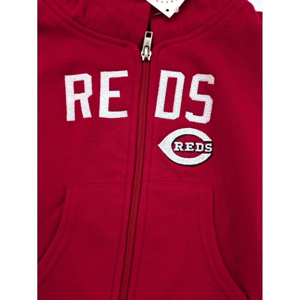 NWT Soft As A Grape Cincinnati Reds Toddler Hoodie Full Zip Red Size 2T MLB - Picture 6 of 8